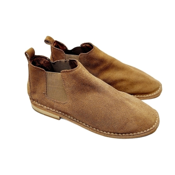 Steve Madden Sz 8 Dylan Tan Suede Ankle Boot EUC - Picture 2 of 15